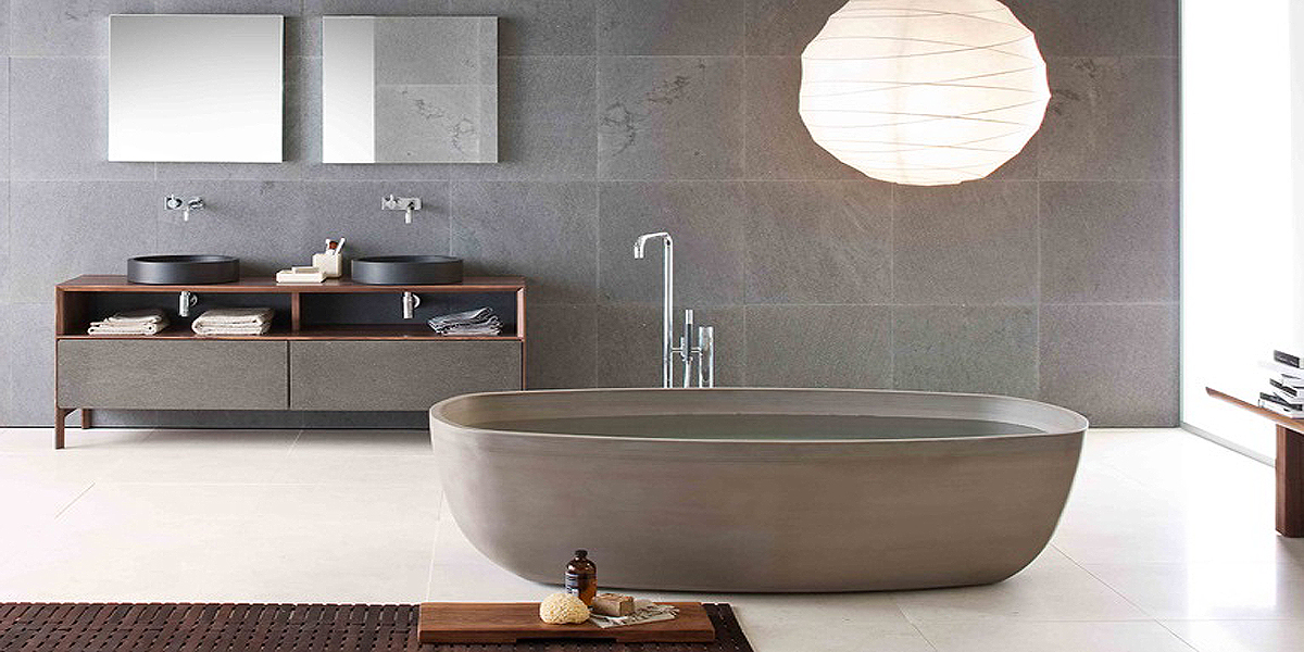 ВАННА ОТДЕЛЬНОСТОЯЩАЯ INKSTONE 180X100 СМ SAND BROWN Neutra Design INKBT11 - Вид №1