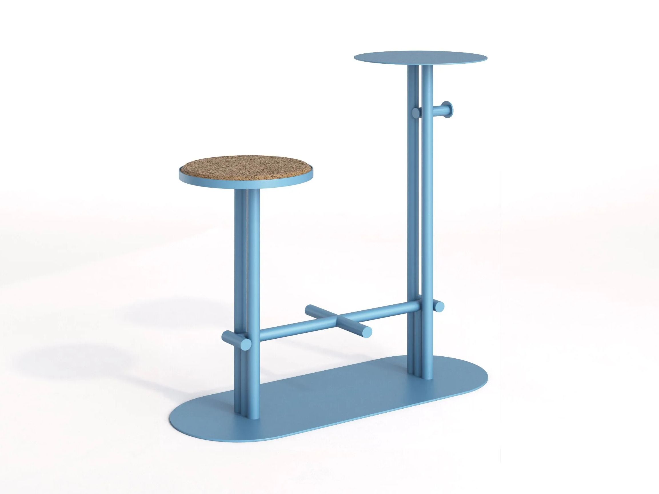 Стальной и пробковый высокий садовый стул с журнальным столиком Joyf точка ARCH-00111902