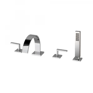 Смеситель на борт ванны с изливом, 4 отв