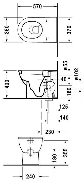 213909 Подвесной унитаз настенный Белый Duravit Darling New Германия - Вид №1