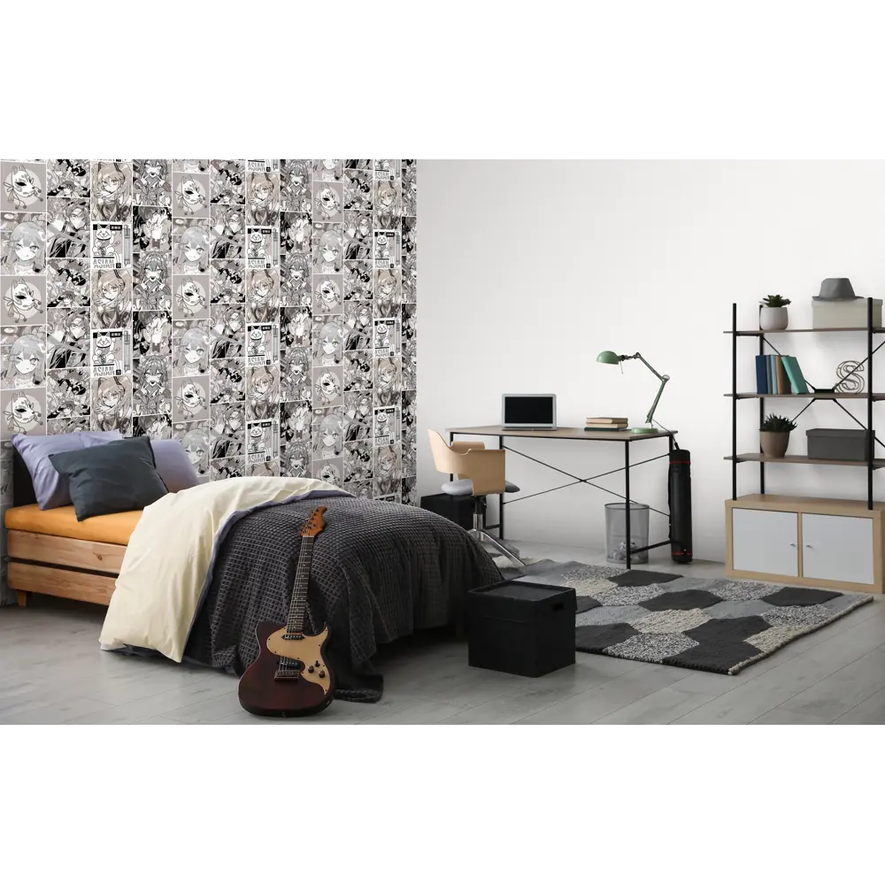 Обои флизелиновые Ateliero Anime белые AT88291-01 STLM-2144661 - Вид №3