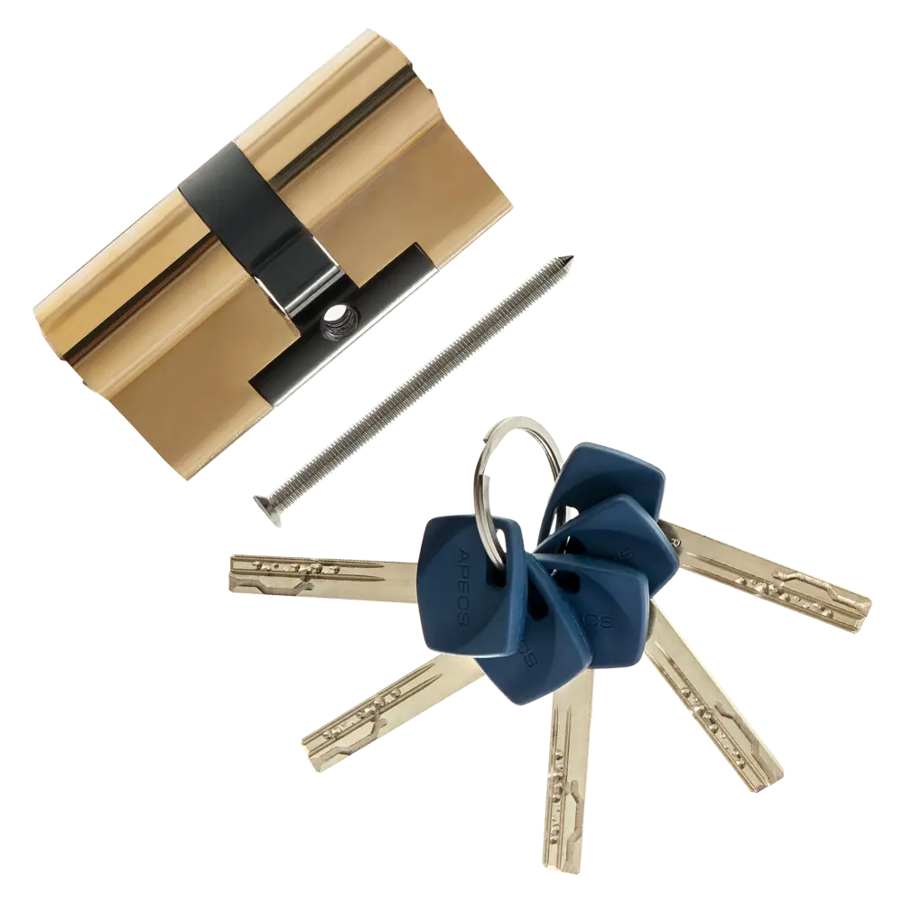 Цилиндр Apecs Premier XR-60-G, 30x30 мм, ключ/ключ, цвет золото ЦИЛИНДР APECS PREMIER XR-60-G КЛЮЧ-КЛЮЧ STLM-2099315 - Вид №1