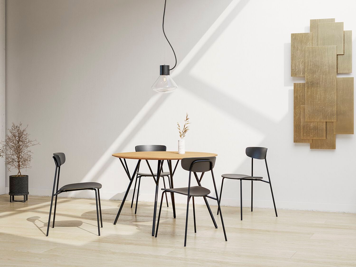 Стул из стали и дерева LD Seating Trivi ARCH-00074582