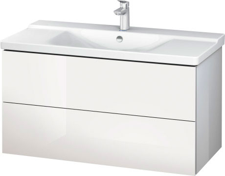LC625009090 Тумбочка подвесная L-Cube #LC6250 1020 x 481 мм Фланелево-серый шелковисто-матовый лак Duravit - Вид №2