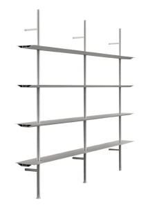 Алюминиевый настенный книжный шкаф