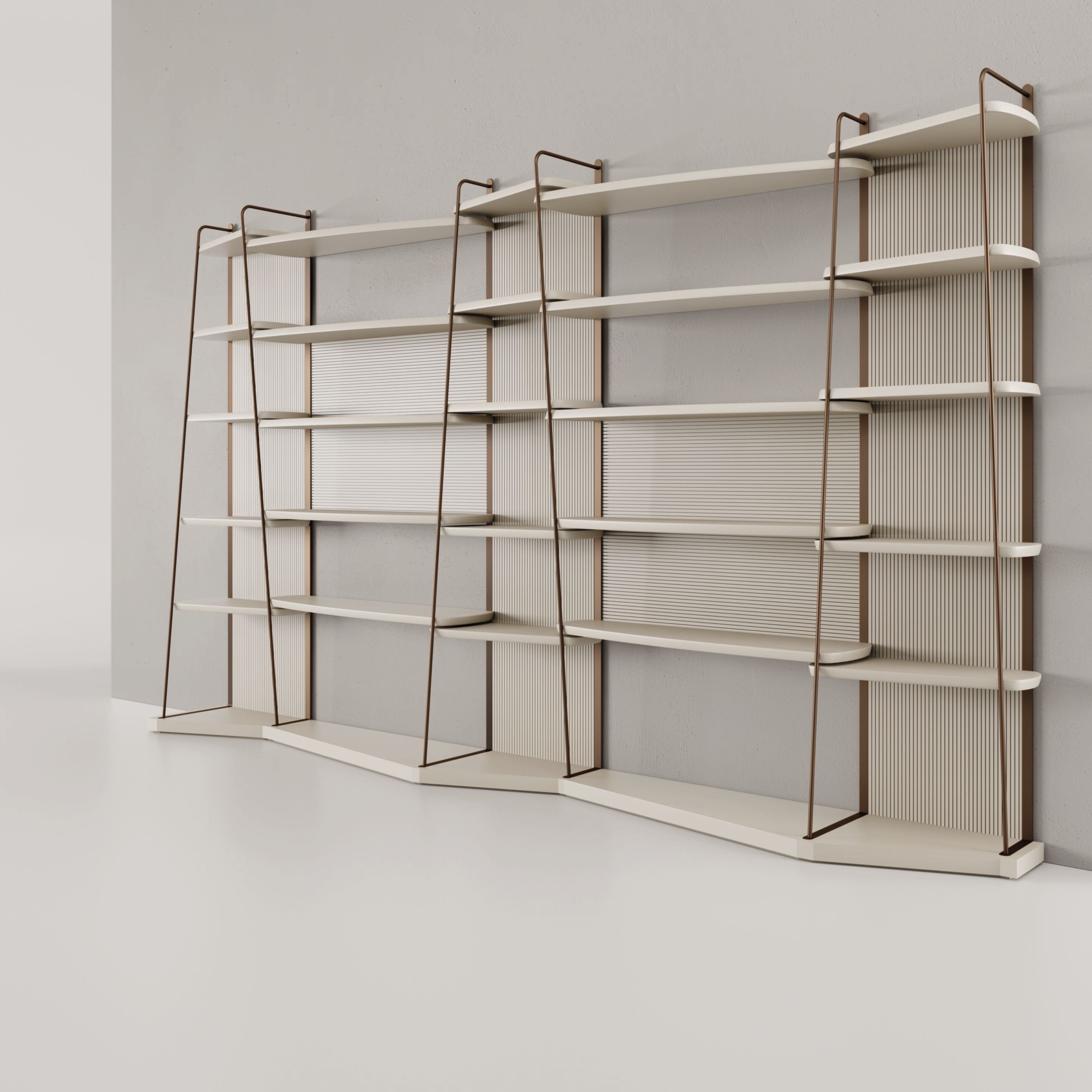 Деревянный двухсторонний самонесущий книжный шкаф Bizzotto Italia Aequilibrium ARCH-00071950 - Вид №5