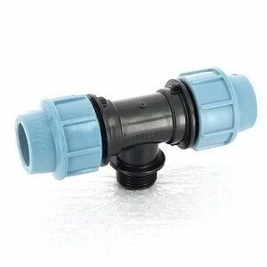 Тройник обжим-Н 40 x 1" для труб ПНД UNIDELTA