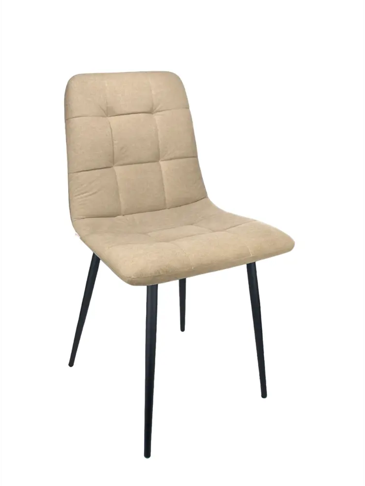 91479318 Стул Callisto Mobili М205.1 44x89x42 см велюр цвет бежевый/черный STLM-0869258