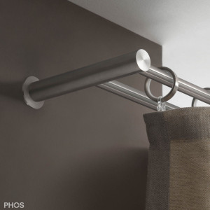 VS20-140ED3200 Комплект карнизов: двуствольный 320 см с 2 концевыми кронштейнами и 1 кронштейном в качестве средней опоры PHOS