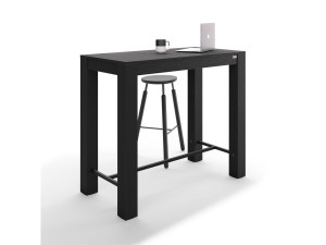 Высокий прямоугольный стол из черного ясеня