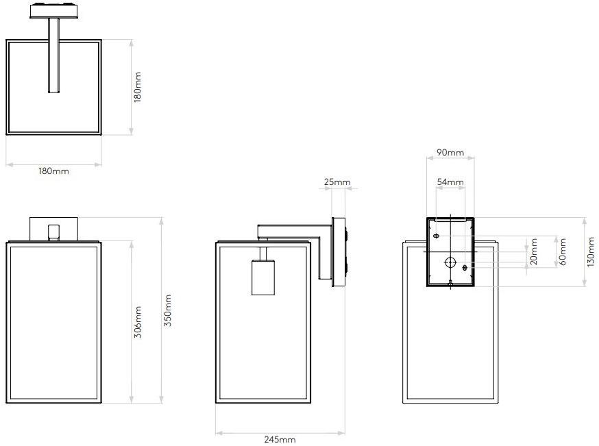 Astro Lighting Бра для наружного освещения из стали и стекла с диммером Box sun-id-1476458 - Вид №8