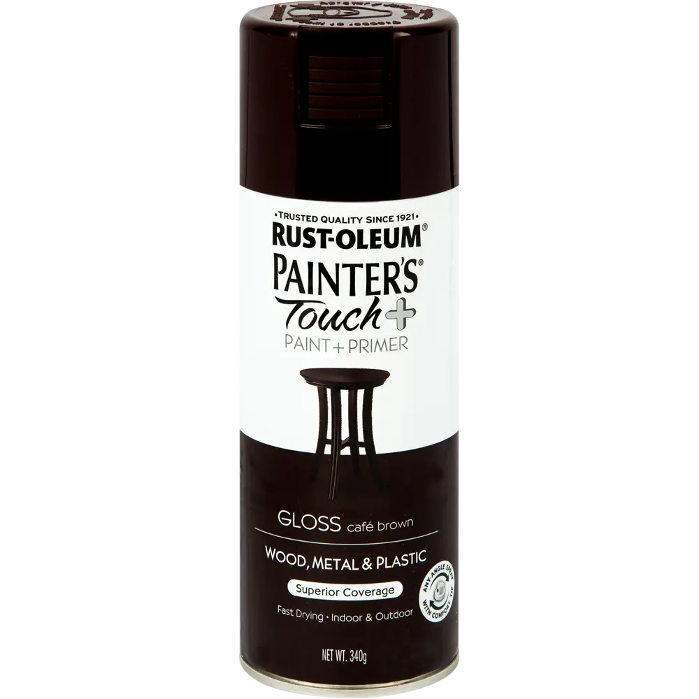 Краска аэрозольная Paint Touch глянцевая цвет коричневый 340 г RUST-OLEUM STLM-2168279