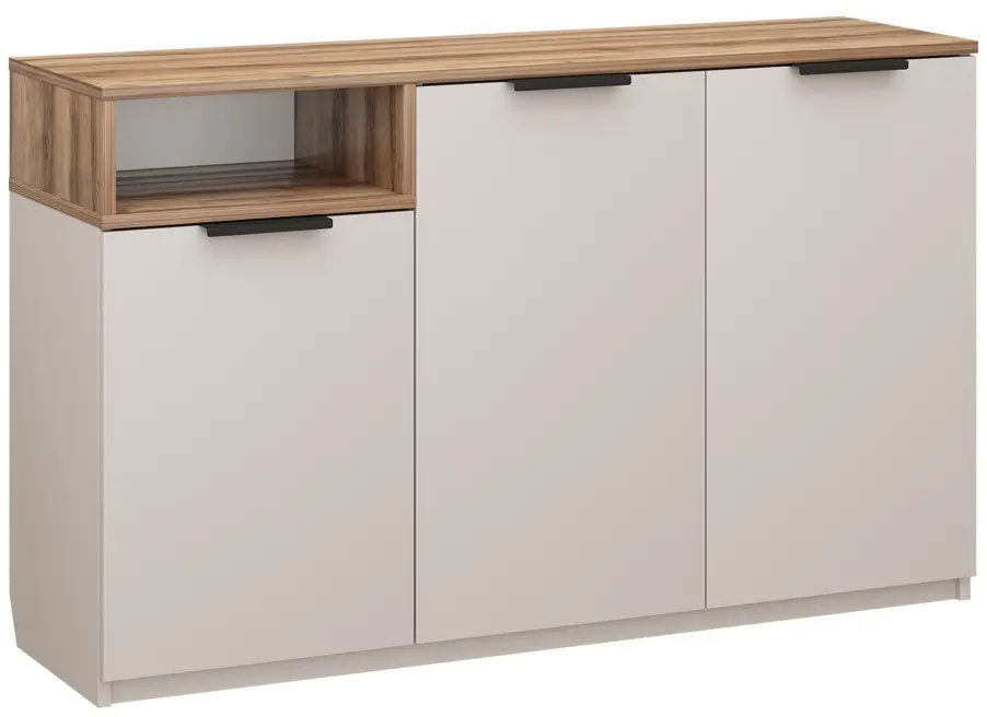 91690773 Комод Гк Аквилон ECCO 800/3 120x35.50x73.50 Плита ДСП цвет кашемир STLM-1098497
