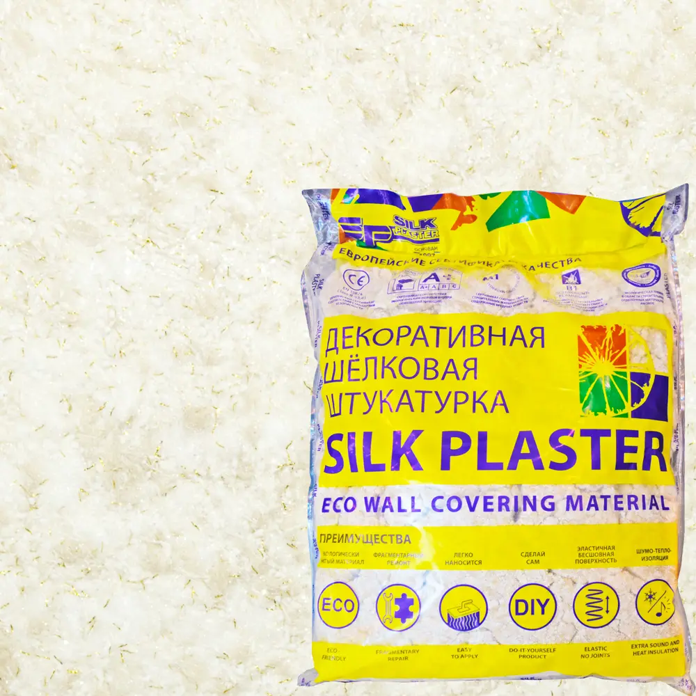 Жидкие обои Silk Plaster Эко Лайн 765 0.8 кг цвет жёлтый 82453428 STLM-2065998 