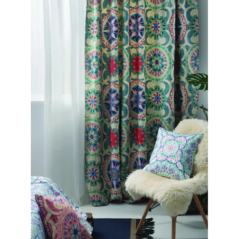 Наволочка декоративная стёганая Boho, 40x40 см, цвет синий Santreyd STLM-2146118 - Вид №5