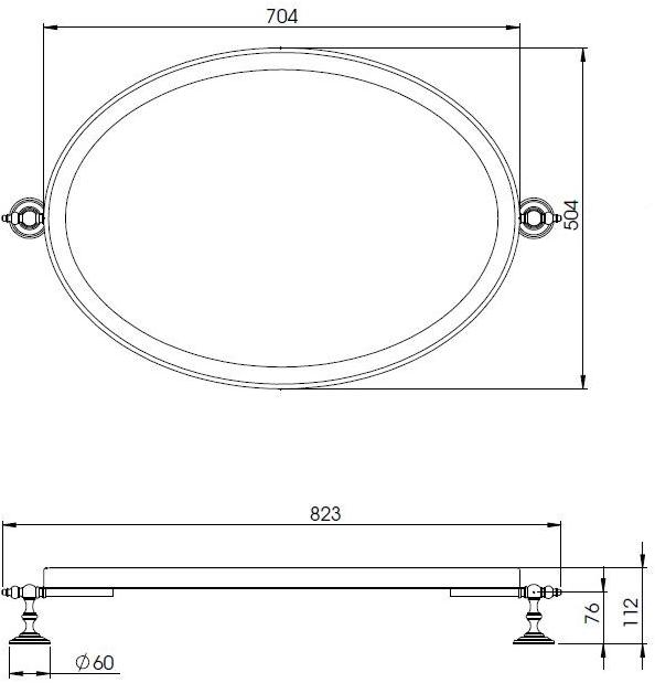 BLEU PROVENCE Наклонное овальное настенное зеркало Specchi in metallo sun-id-1437688 - Вид №1