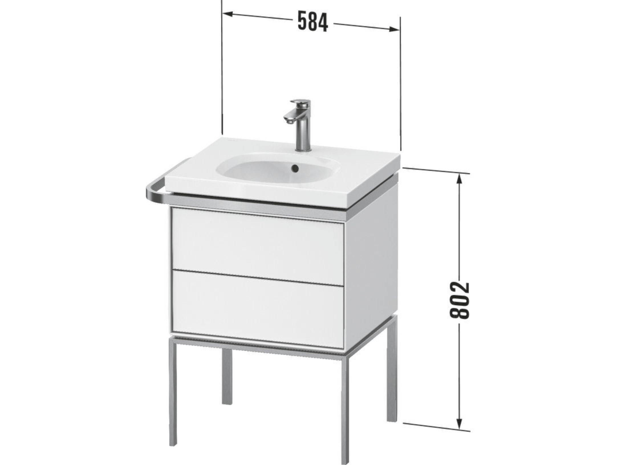Деревянный напольный умывальник со встроенной раковиной Duravit Aurena ARCH-00033418 - Вид №3