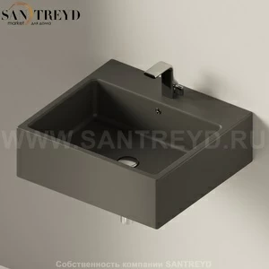 50527006 Подвесная раковина настенная прямоугольная Ceramica Flaminia Acquagrande черная