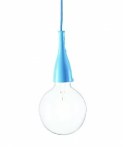 Подвесной светильник Ideal Lux Minimal SP1 Azzurro IDEAL LUX MINIMAL 071636 Синий