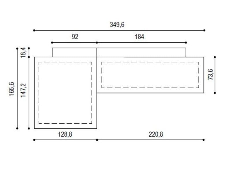 Модульный диван с полуостровом Lago Air ARCH-00071626 - Вид №1