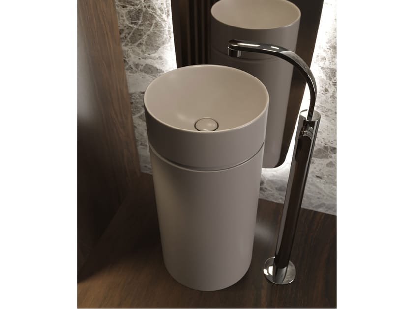 Керамическая круглая отдельно стоящая раковина Ceramica Flaminia Twin ARCH-00004569