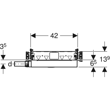 461.736.00.1 Инсталляция для душа Geberit GIS, с водоотводом в стене, высота стяжки для напольного стока 65–90 мм Geberit  - Вид №3
