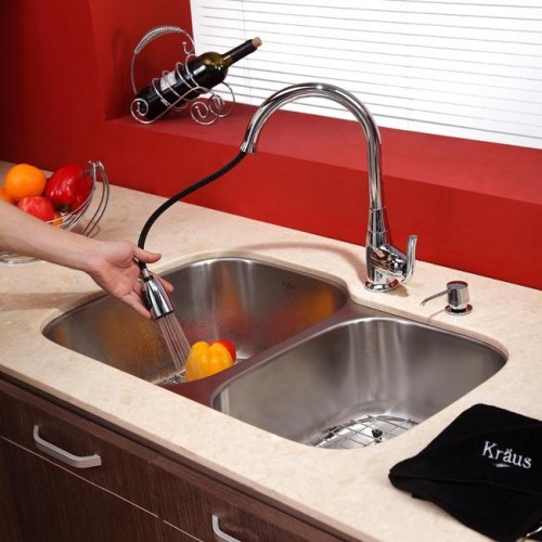 KBU24-KPF2230ORB-KSD30ORB Накладная раковина на столешницу  прямоугольная Krausru  - Вид №2