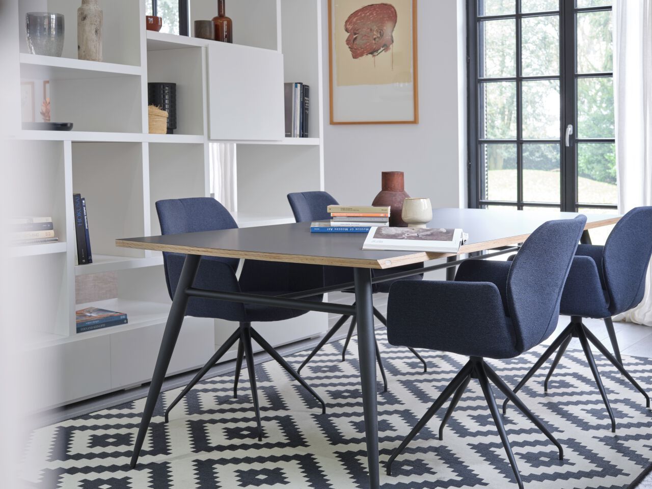 Тканевый поворотный стул с подлокотниками Mobitec Moods ARCH-00059902 - Вид №4