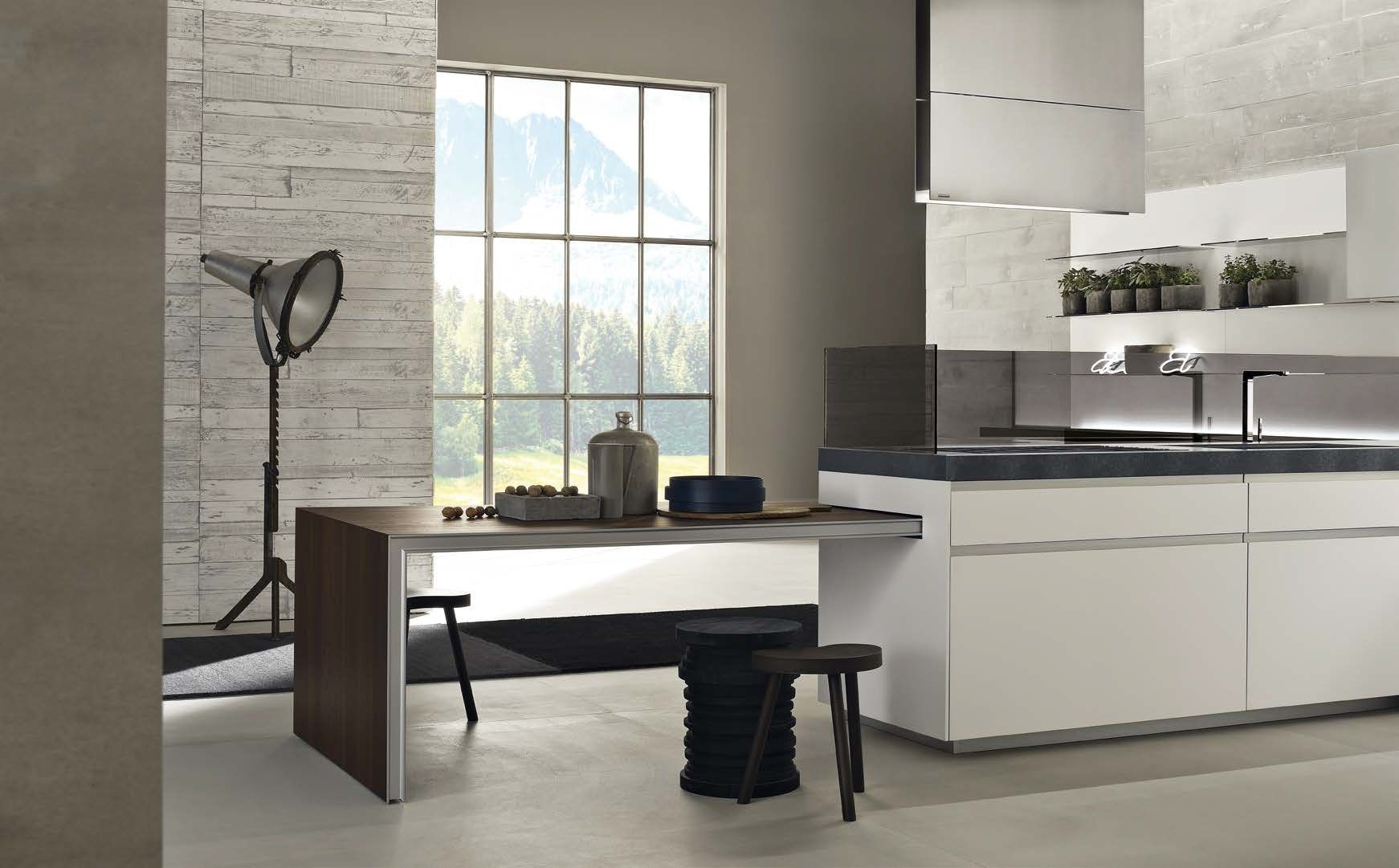 Кухня Corian® с полуостровом ERNESTOMEDA Icon ARCH-00093342 - Вид №1