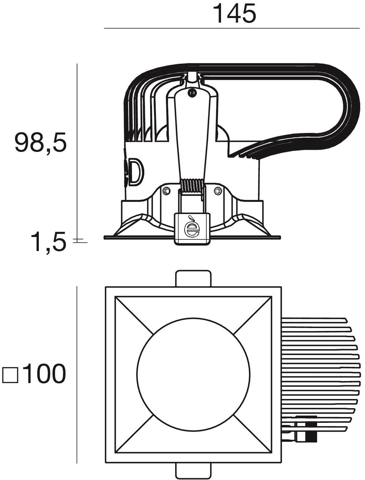Linea Light Group Квадратный светодиодный точечный светильник из алюминия sun-id-1348455 - Вид №5