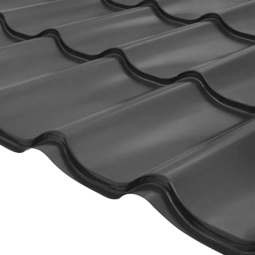 Металлочерепица 0.5 мм ГОСТ 470x1180 мм RAL 7024 серый Grand Line STLM-2195280 - Вид №1