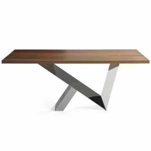 Обеденный стол деревянный с металлическим основанием 200 см орех CT998 от Angel Cerda ANGEL CERDA  150006 Орех;коричневый
