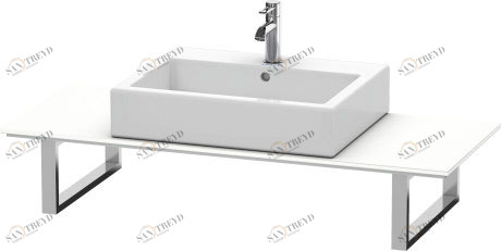 XL010C01818 Консоль для накладных раковин и встраиваемых умывальников, для пристенного варианта X-Large #XL010C 480 мм Белый матовый, декор Duravit