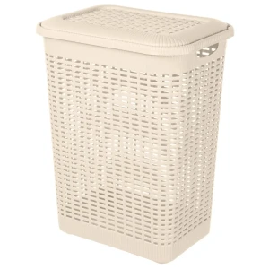 Корзина для белья Бытпласт Rattan Style 50 л полипропилен цвет бежевый