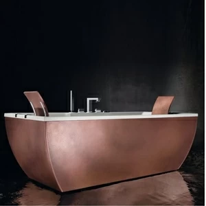 Ванна угловая с гидромассажем Kali Metal Copper 180 см
