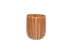 Круглая ваза из дутого стекла