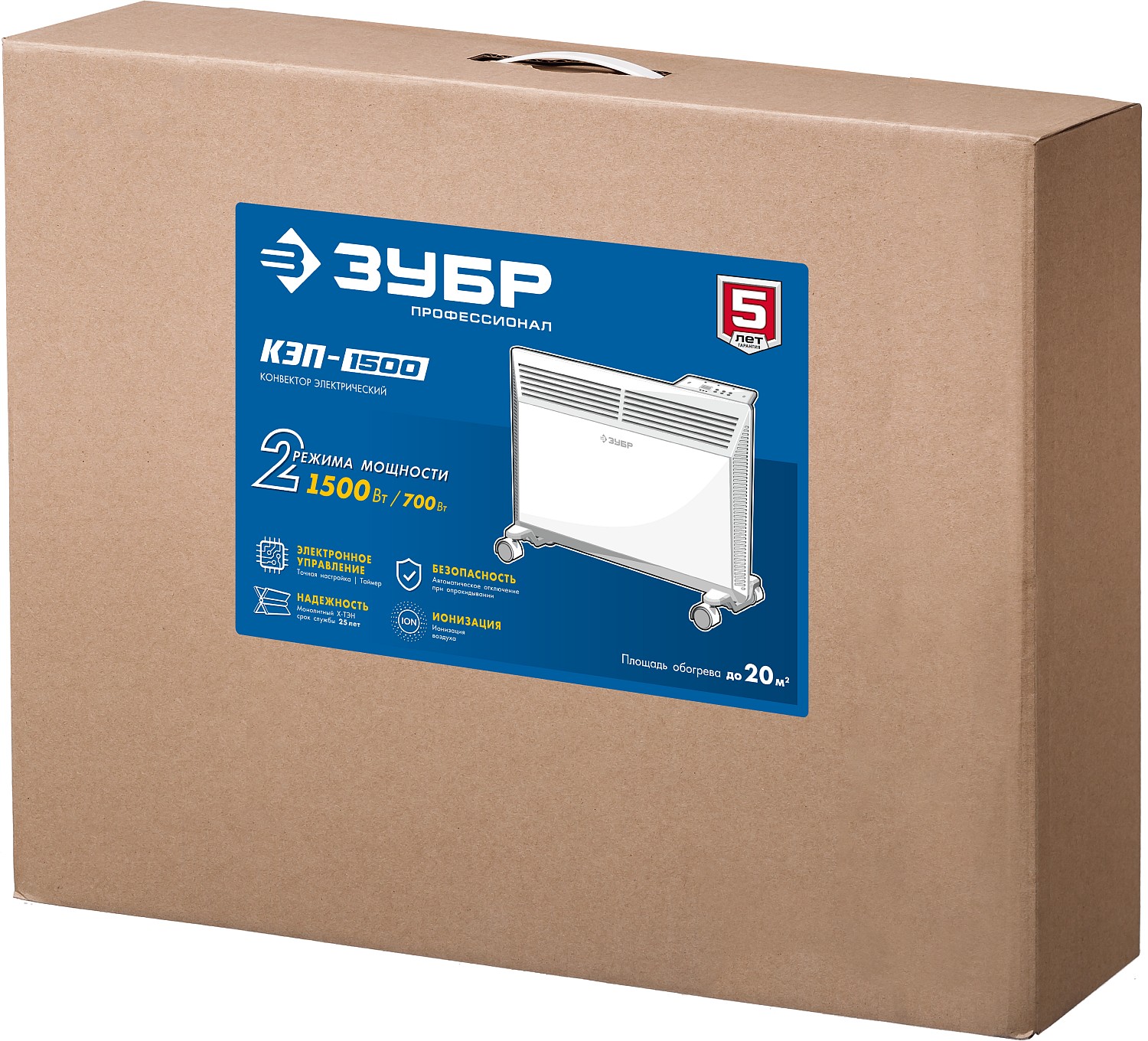 9163087 Конвектор Зубр КЭП-1500 STDN-0025389 - Вид №5