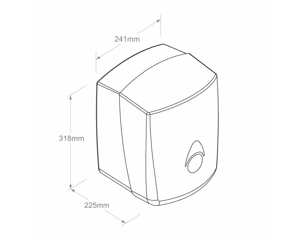 CCC101 Контейнер для бумажных полотенец в рулонах COMO, АБС-пластик, черный Merida  - Вид №1