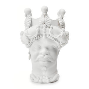 200946-WT ABHIKA ВАЗА MORO MAN BAROQUE WHITE MATT