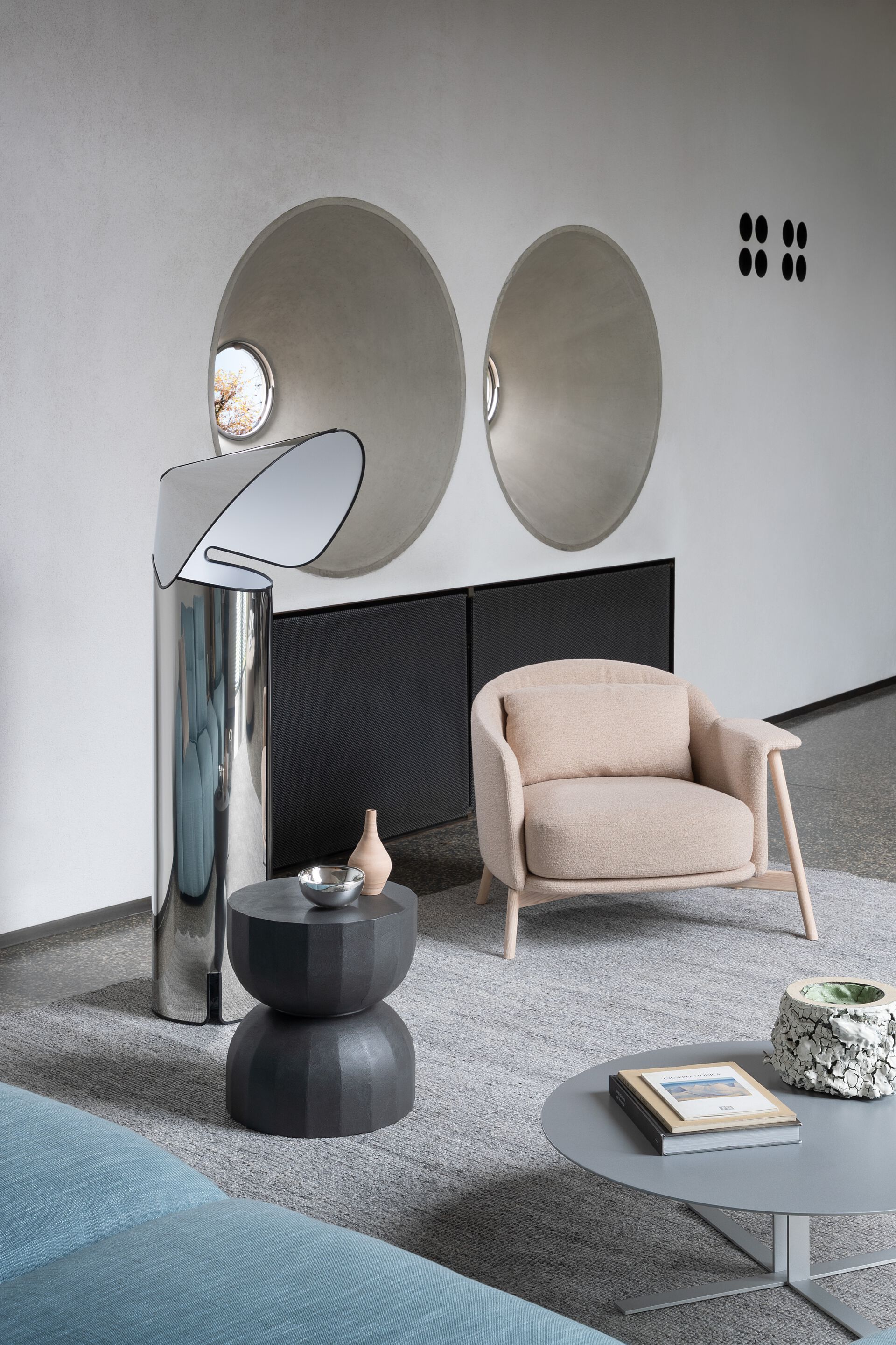 Круглый журнальный столик из полиуретана Saba Italia TEO ARCH-00015368 - Вид №3