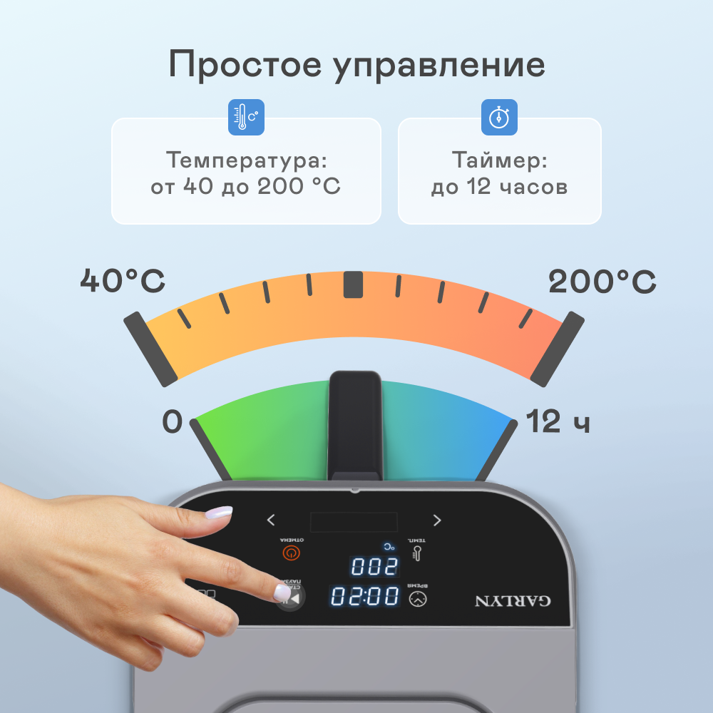 9171714 Аэрогриль GARLYN AG-1500 серый STDN-0140410 - Вид №9