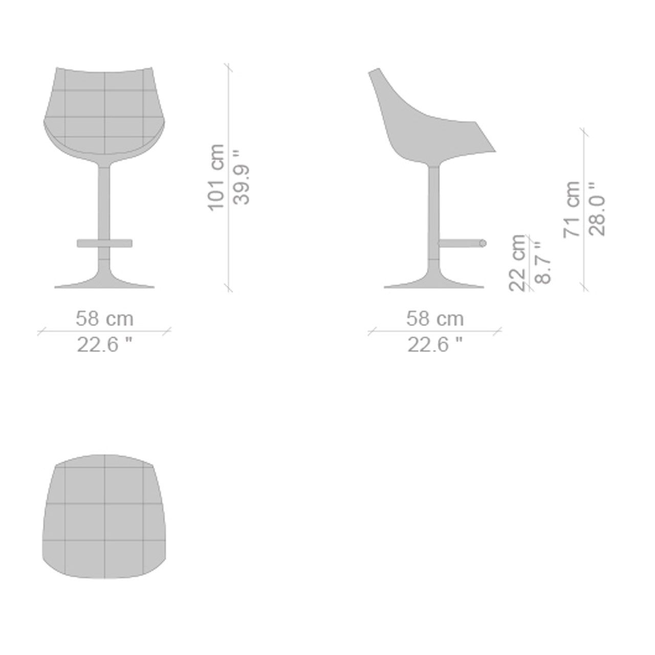Высокий тканевый стул с подставкой для ног CASSINA Passion ARCH-00048288 - Вид №5