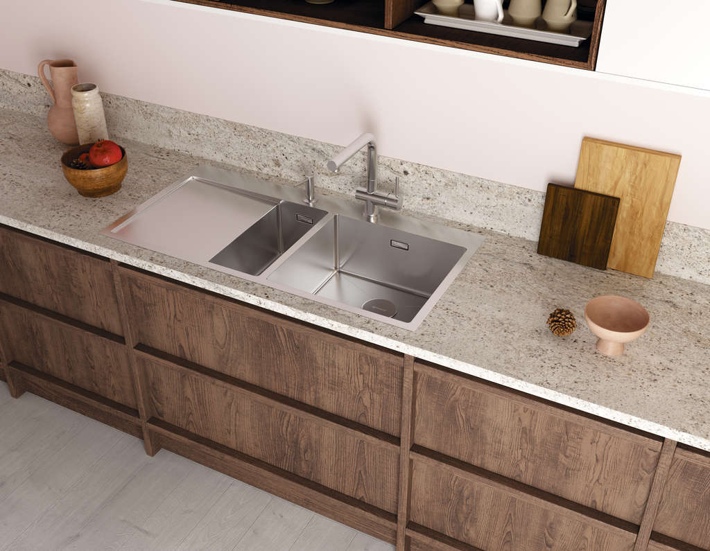 Кухонная мойка Akisame 100-2 GM-L OMOIKIRI 4973103 - Вид №1