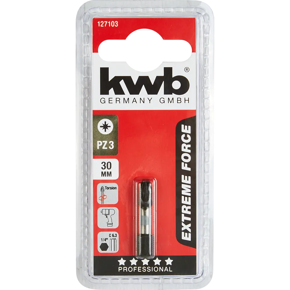 Бита ударная KWB Impact 127103 PZ3x30 мм STLM-2140269 - Вид №1