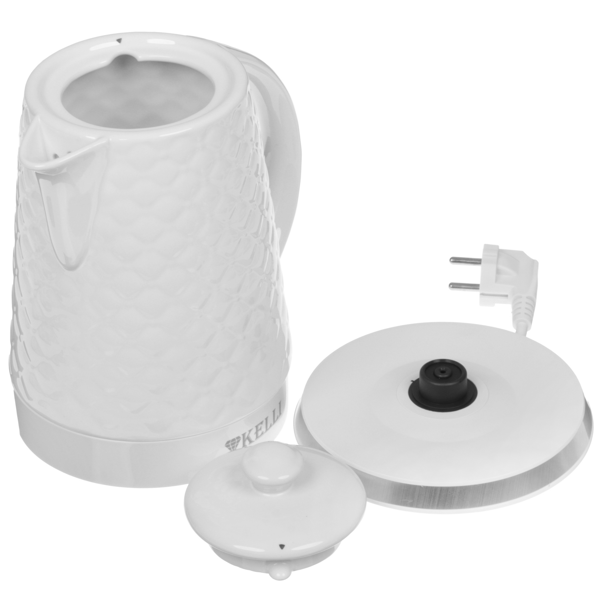 5359870 Электрочайник KELLI KL-1340 белый STDN-0080057 - Вид №4