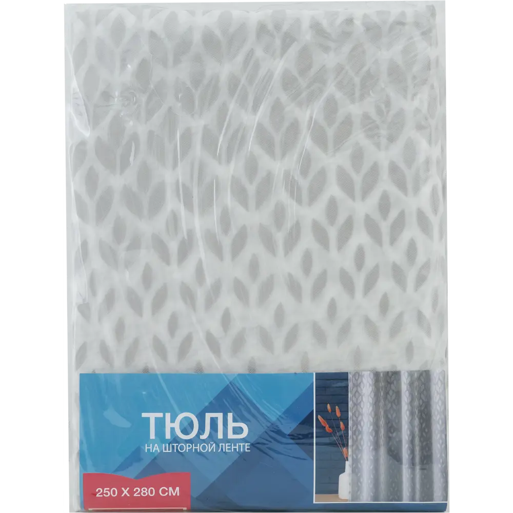 Тюль на ленте «Листопад» 250x280 см цвет серый GARDEN STLM-2060676 - Вид №6