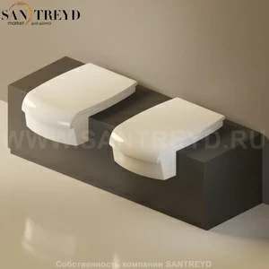 Flaminia UNA Консоль для унитаза и биде от 135 до 200 см черная UNA200WB.7006