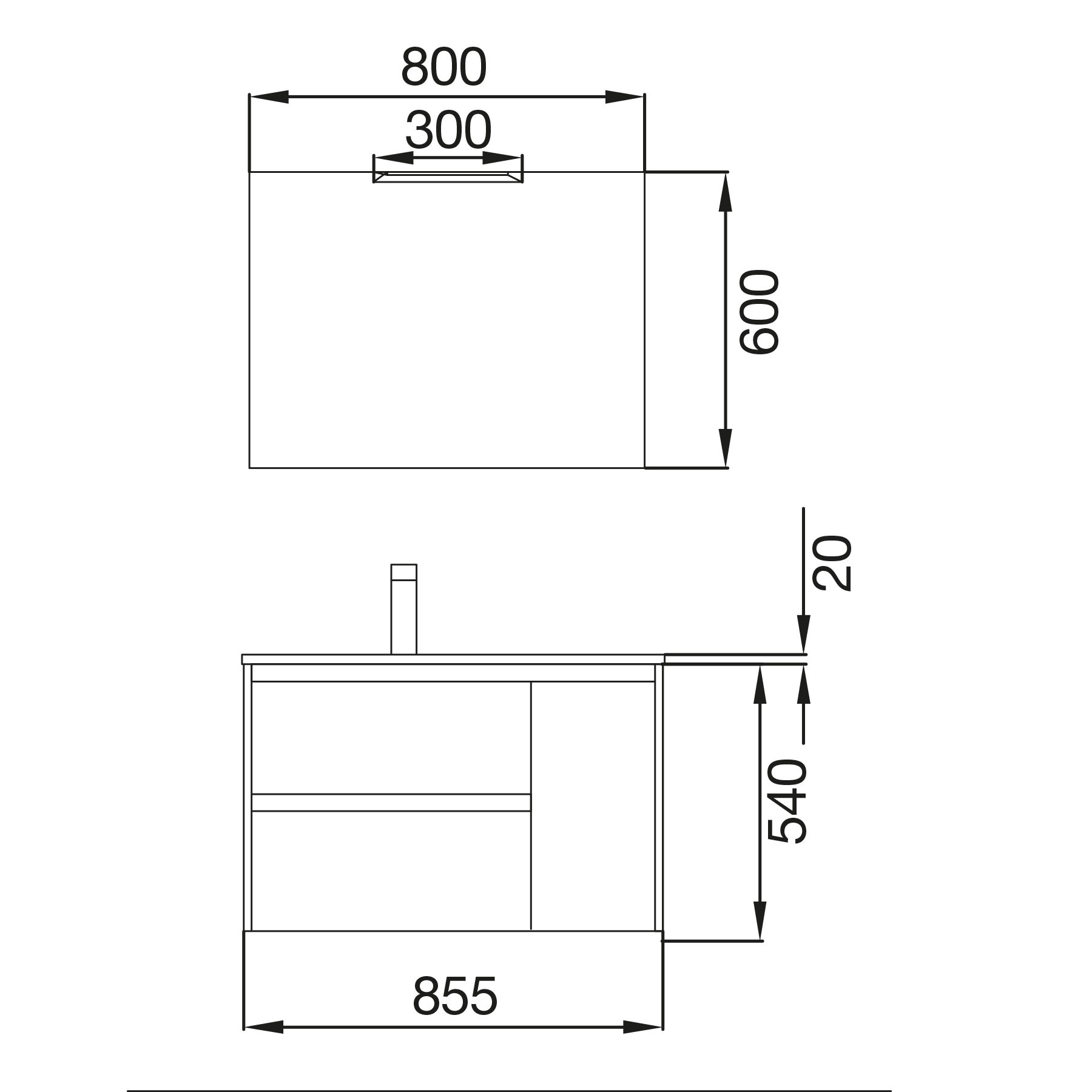 85051 SALGAR Комплект мебели для ванной NOJA 855 ETERNITY OAK + Раковина + Зеркало + Свет Робл Вечность - Вид №1