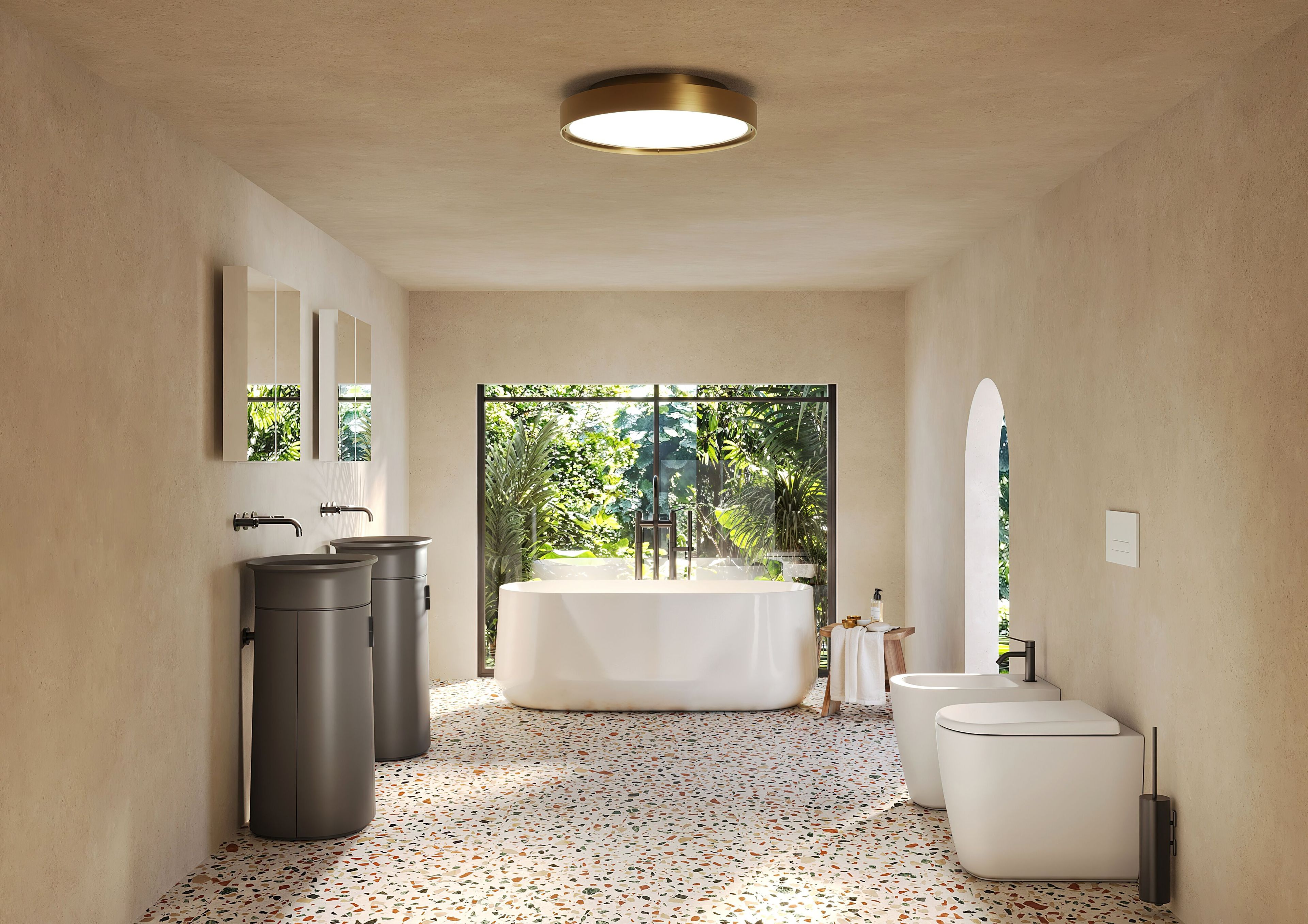 Керамическая раковина с деревянным контейнером Azzurra Ceramica IRIDE ARCH-00008423