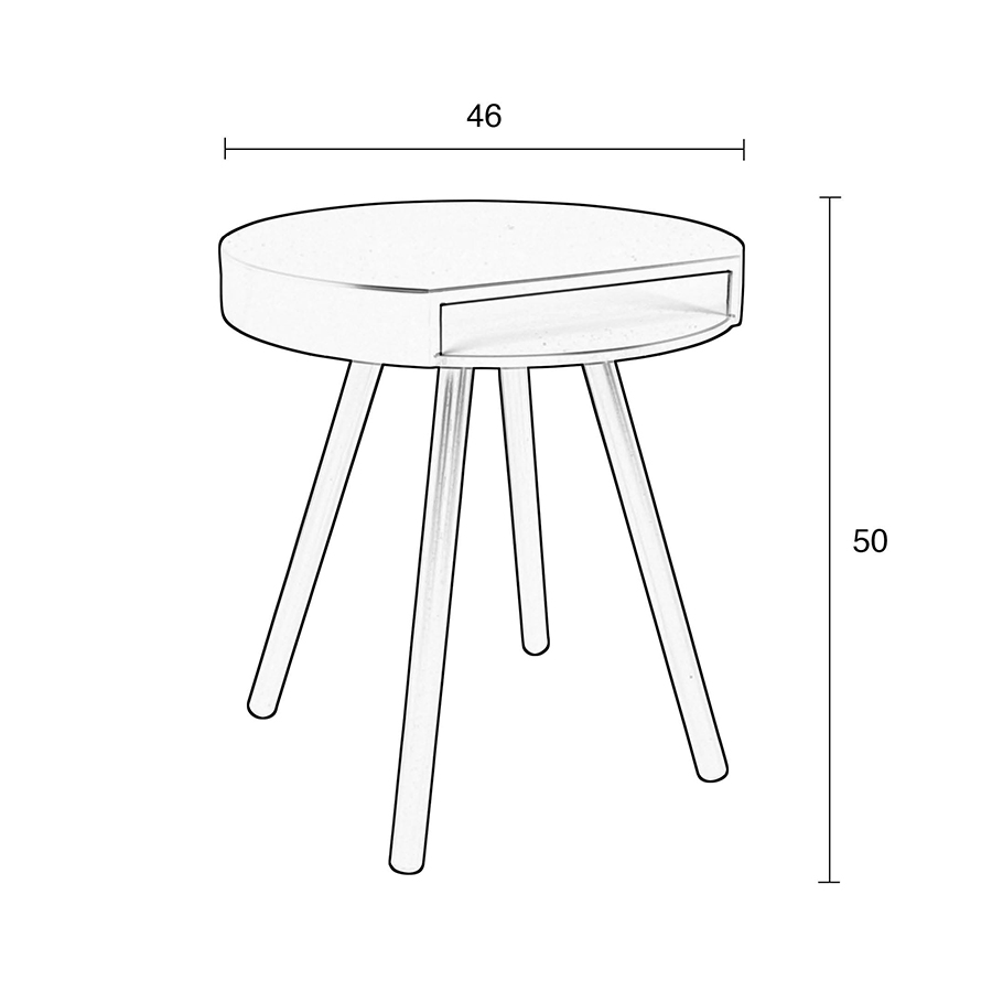 Стол журнальный Hide & Seek серый Zuiver 2300078 - Вид №1